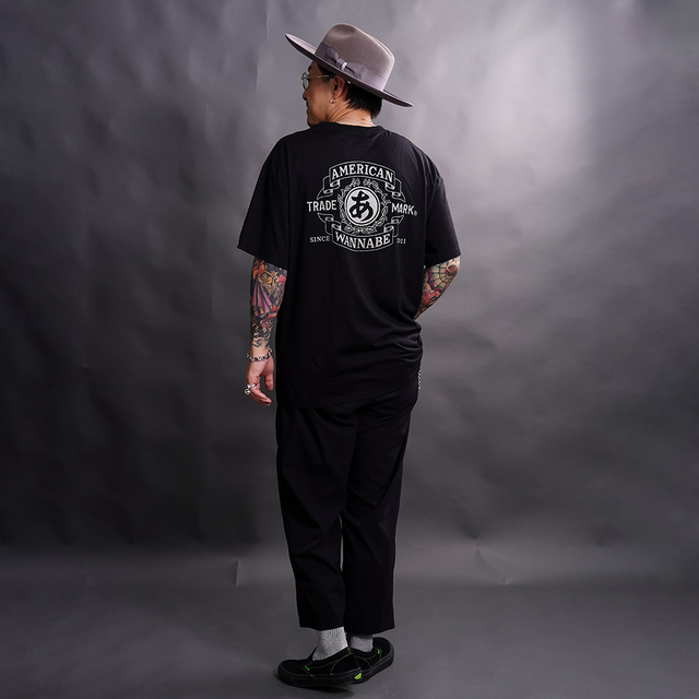 AWTO-260101 /「TRADE MARK S/S TEE / BLACK」プリントS/S Tシャツ