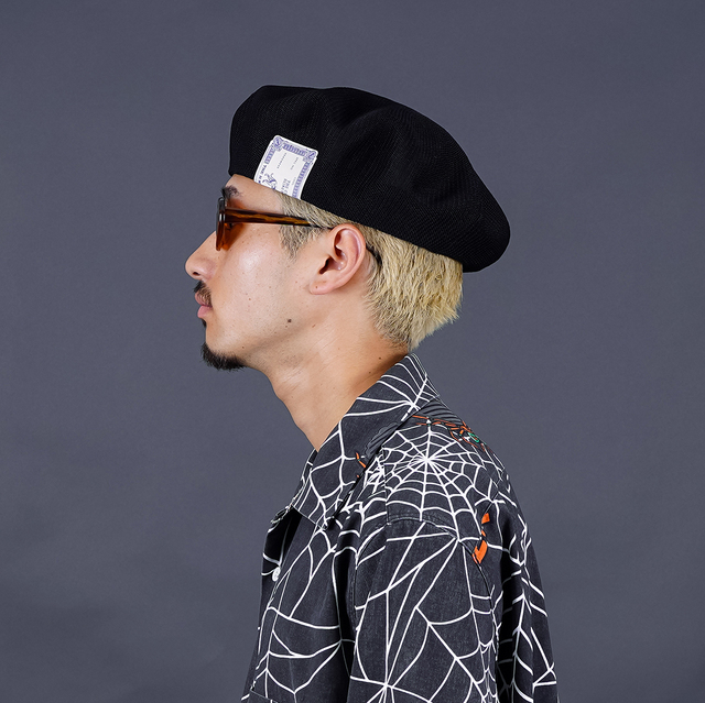 D-01151 /「LOW CROWN KNIT BERET / BLACK」ベレー帽