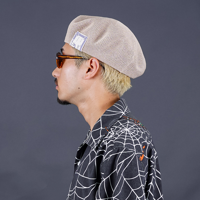 D-01151 /「LOW CROWN KNIT BERET / NATURAL」ベレー帽