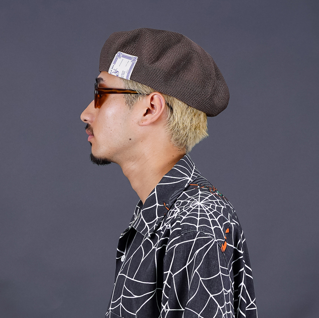 D-01151 /「LOW CROWN KNIT BERET / BROWN」ベレー帽