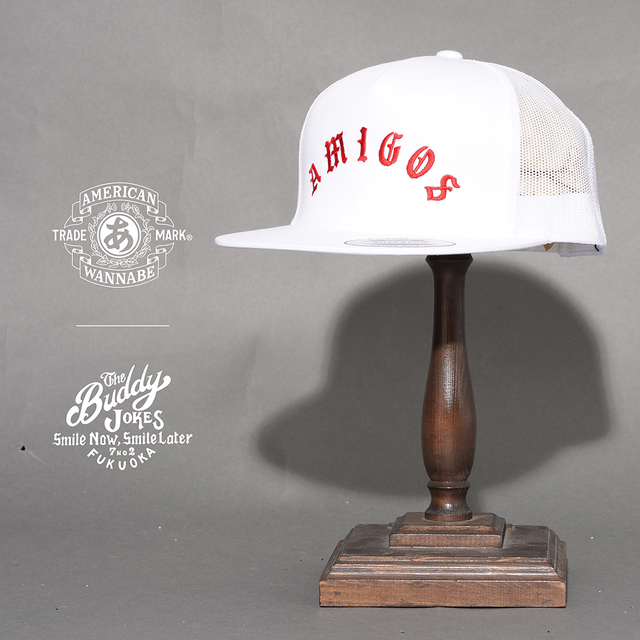 【LIMITED ITEM】BUDDY JOKES×AMERICAN WANNABE「 BW AMIGOS MESH CAP / WHITE」メッシュキャップ