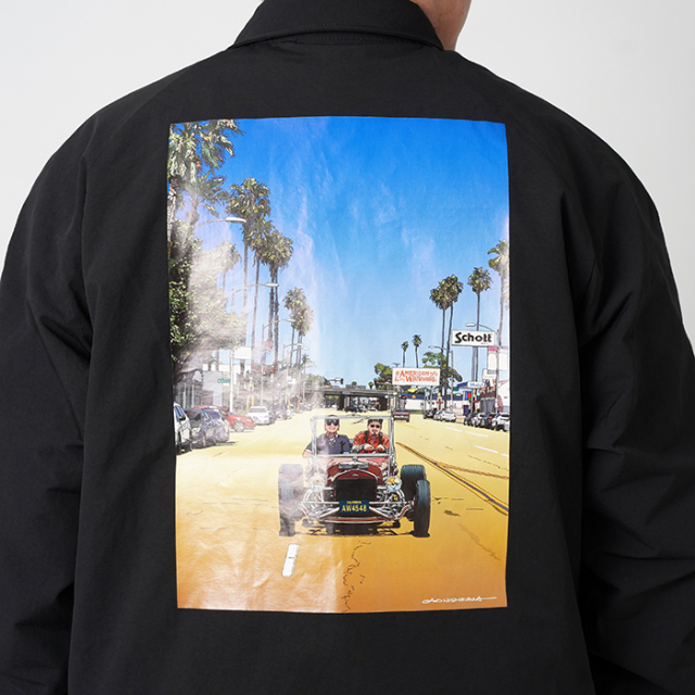Schott × AMERICAN WANNABE「×AW COACH JACKET / BLACK
