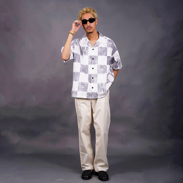 WRD6104 /「CHECKER - S/S SHIRTS / IVORY」 オリジナルコットン