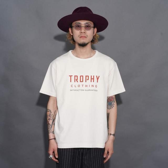 TROPHY CLOTHING/トロフィークロージング「Harvest Logo OD S/S Tee / Natural」9.5oz Tシャツ