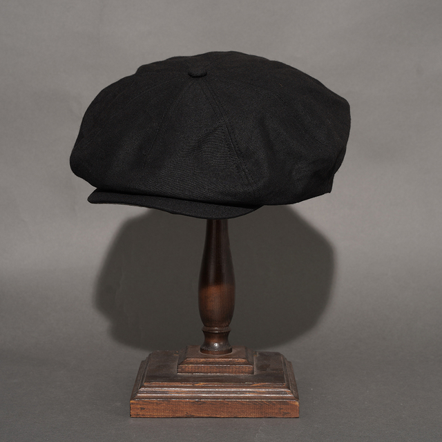 D-01133 /「LINEN PAPER PK CAP / BLACK」キャスケット