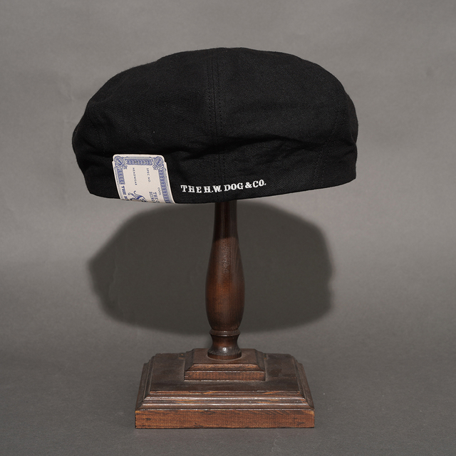 D-01133 /「LINEN PAPER PK CAP / BLACK」キャスケット