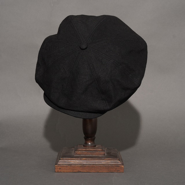 D-01133 /「LINEN PAPER PK CAP / BLACK」キャスケット