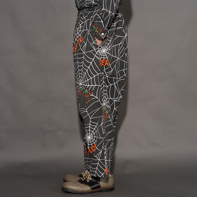 WRD6109 /「SPIDER - EASY PANTS / BLACK」ワイドシルエットイージーパンツ