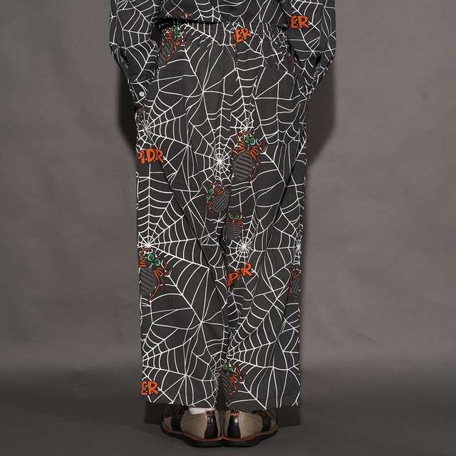 WRD6109 /「SPIDER - EASY PANTS / BLACK」ワイドシルエットイージーパンツ