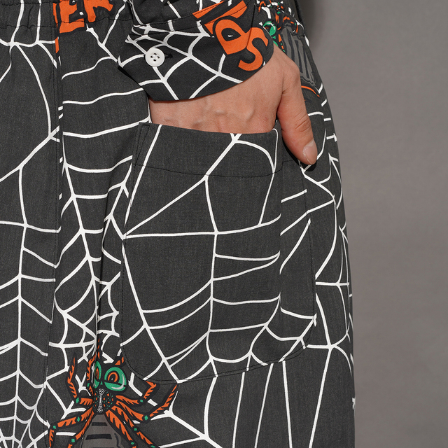 WRD6109 /「SPIDER - EASY PANTS / BLACK」ワイドシルエットイージーパンツ