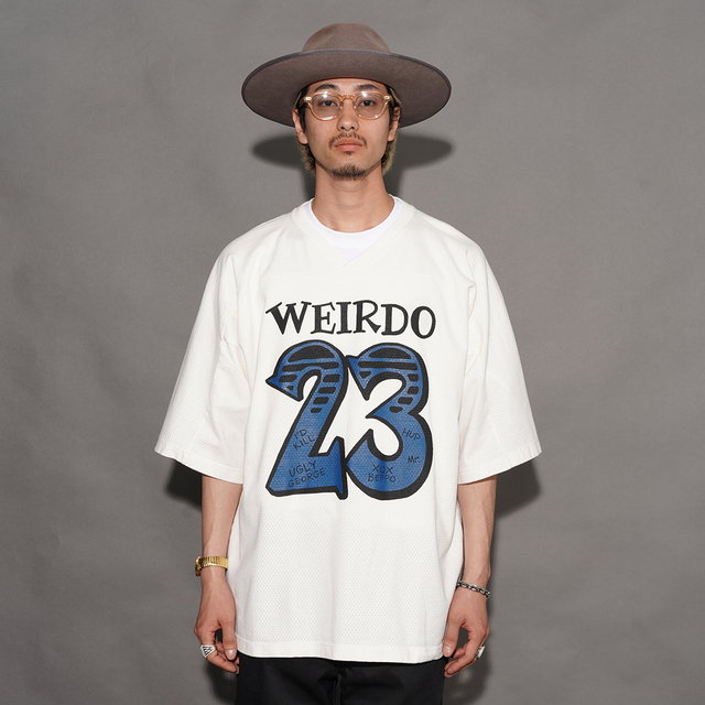 WEIRDO/ウィアード「HEY HEY 23 - FOOTBALL JERSEY / IVORY」H/Sフットボールジャージ