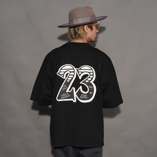 WRD6122 /「HEY HEY 23 - FOOTBALL JERSEY / BLACK」H/Sフットボール
