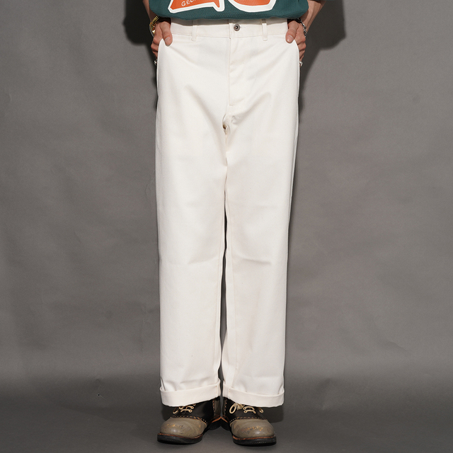【あいすけ様】ノルウェー軍 チノパン W34 vintage WRD9903 /「WIND UP - PANTS / IVORY」チノパンツ