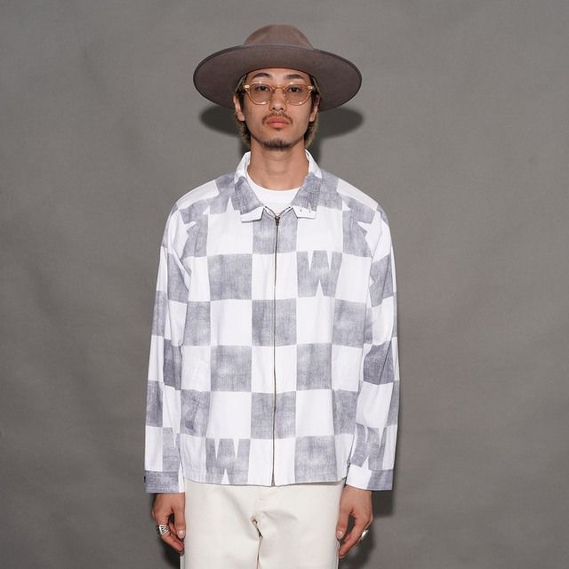 WEIRDO/ウィアード「CHECKER - JACKET / IVORY」ジップアップジャケット