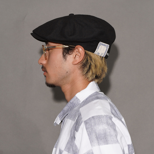 D-01133 /「LINEN PAPER PK CAP / BLACK」キャスケット