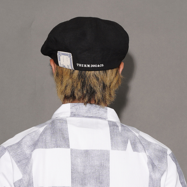 D-01133 /「LINEN PAPER PK CAP / BLACK」キャスケット