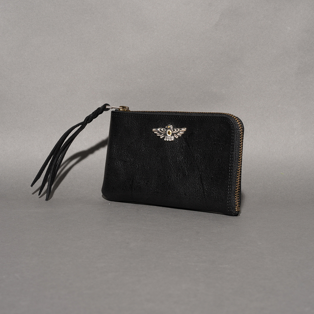 MOTOR / モーター「KUDU L ZIP WALLET - THUNDER BIRD / BLACK」クーズーLジップウォレット-サンダーバード-