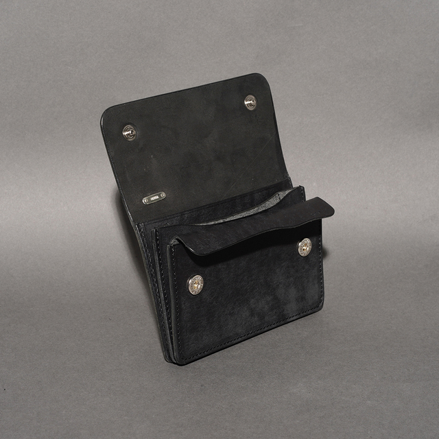 MOTOR / モーター「TRACKER'S MIDDLE WALLET / BLACK」イタリアン