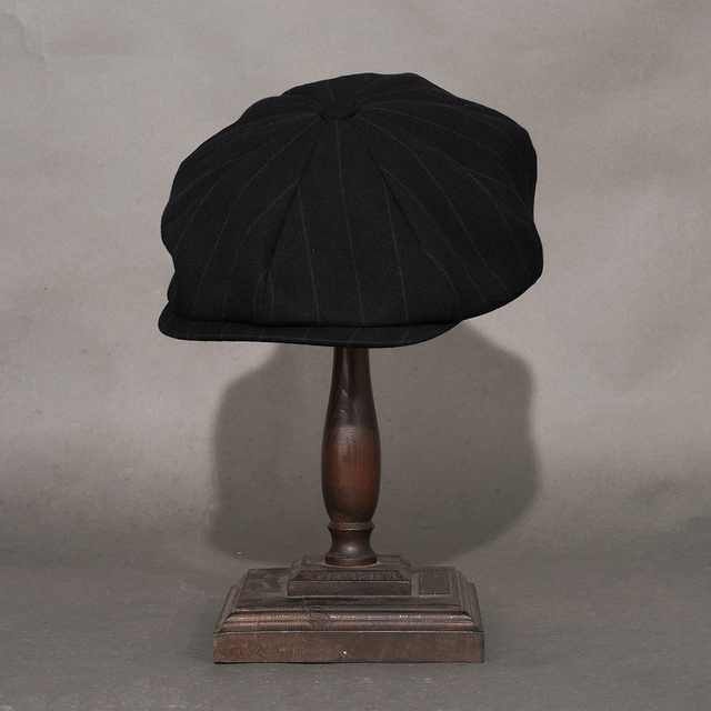 PORTER CLASSIC / ポータークラシック「PIN STRIPE LINEN COTTON CASQUETTE / BLACK」ピンストライプリネン生地キャスケット