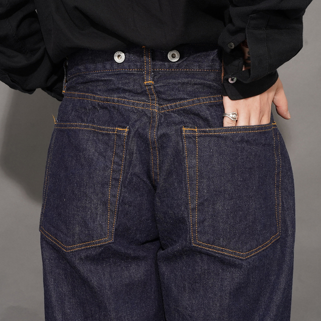 MOTOR / モーター「OLD BAGGY BLACK DENIM TROUSER / INDIGO」オールド