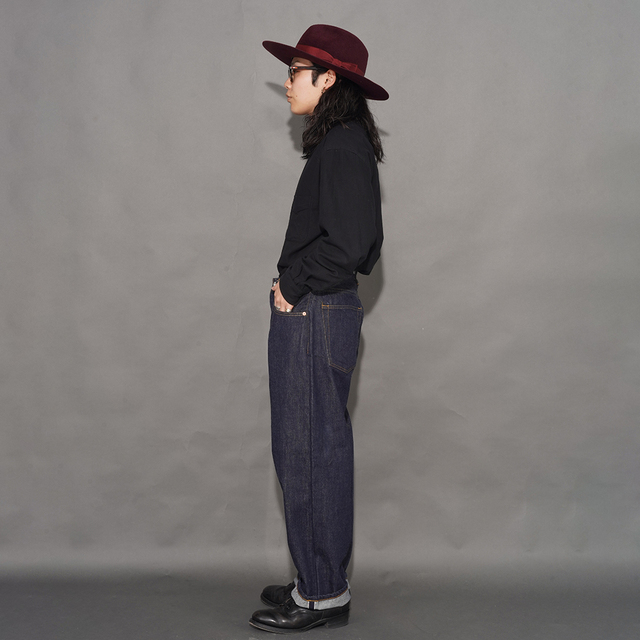 MOTOR / モーター「OLD BAGGY BLACK DENIM TROUSER / INDIGO」オールド