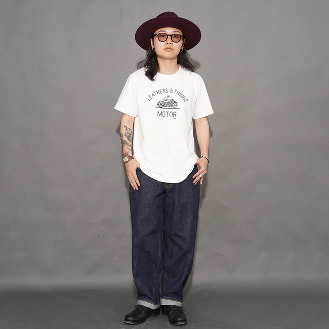 MOTOR NEW VINTAGE スウェットシャツ MOTOR / モーター「MOTOR NEW VINTAGE BIKE T-SHIRTS / WHITE」バイク