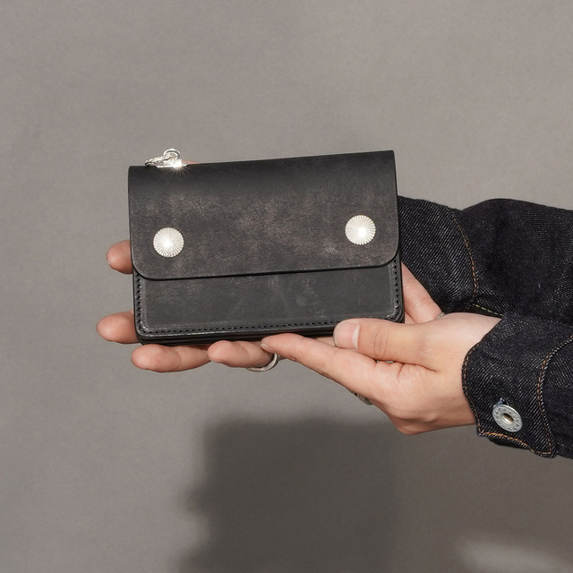 MOTOR / モーター「TRACKER'S MIDDLE WALLET / BLACK」イタリアン