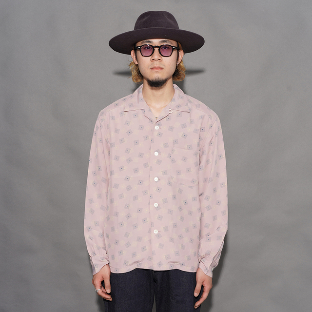 TROPHY CLOTHING/トロフィークロージング「Town Craft Rayon L/S Shirt / SALMON」フィラメントレーヨンL/Sシャツ