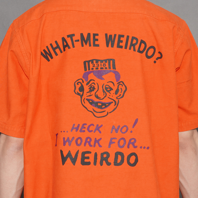 WRD6114 /「WHAT-ME WEIRDO? - S/S WORK SHIRTS / ORAGE」バックサテン