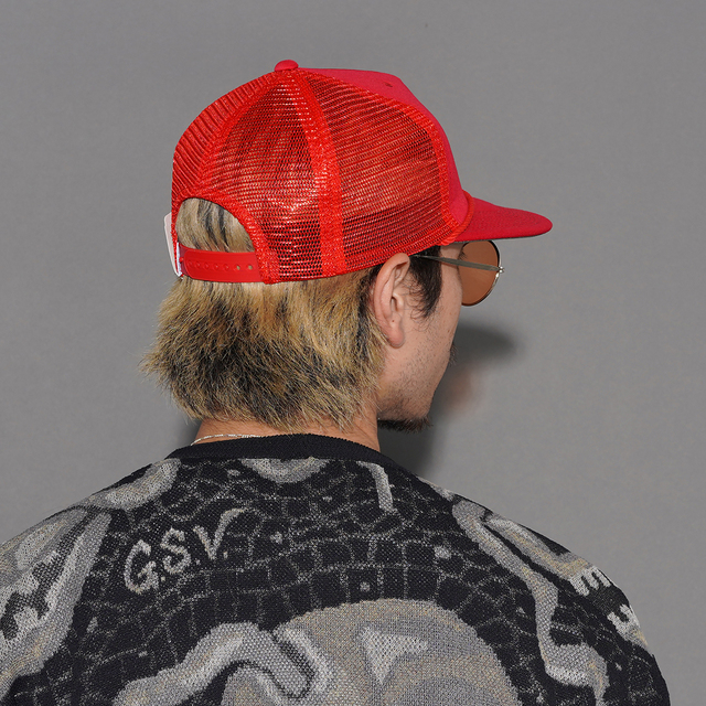 THE H.W.DOG&CO.TRUCKER CAP-C トラッカー 赤 THE H.W.DOG&CO/ザエイチダブリュードッグアンドコー「MESH TRUCKER