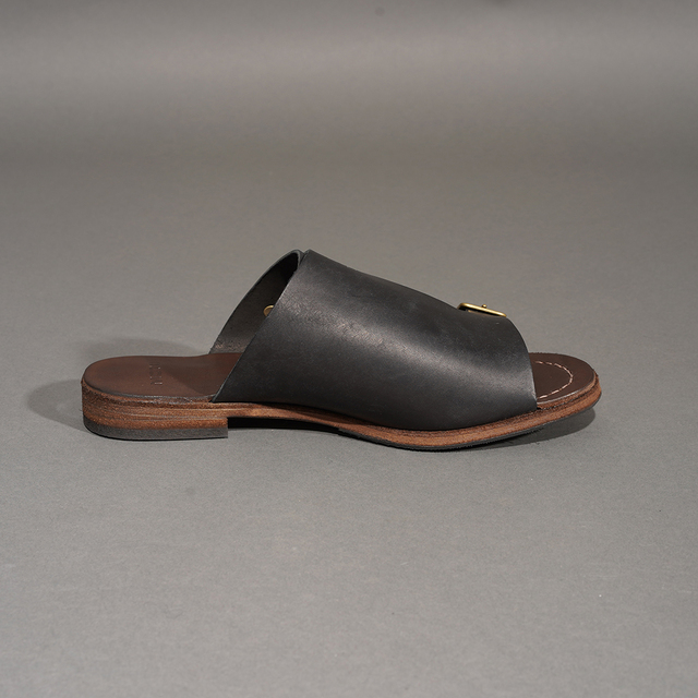 moto 1650 レザーサンダル MOTO / モト「#1650 DOUBLE BUCKLE SANDAL / BLACK」ダブルバックル