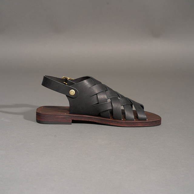 MOTO / モト「#1661 ITALIAN LEATHER MESH SANDAL / BLACK」イタリアン MOTO / モト「#1661 ITALIAN LEATHER MESH SANDAL / BLACK」イタリアン