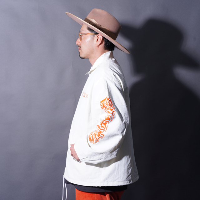 Born Losers×AMERICAN WANNABE「BL COACH JACKET / WHITE」コーチ