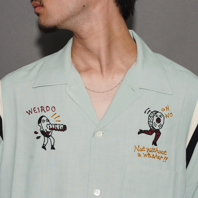 WRD6113 /「Nuts and Bolts - S/S BOWLING SHIRTS / SAX」ボーリングS
