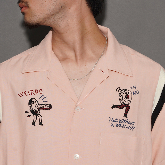 WRD6113 /「Nuts and Bolts - S/S BOWLING SHIRTS / PINK」ボーリングS