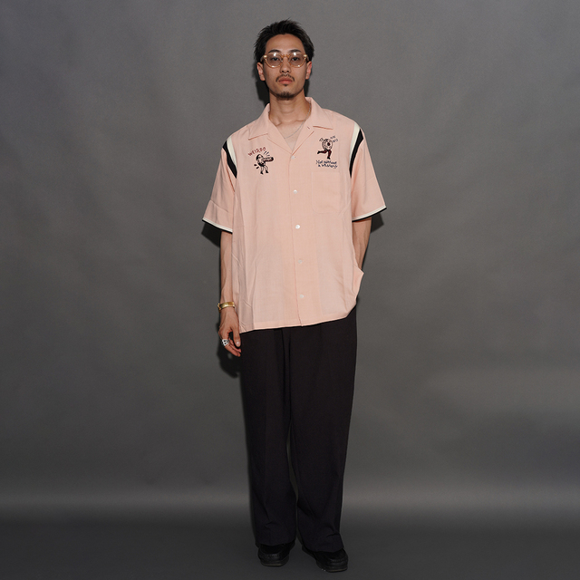 WRD6113 /「Nuts and Bolts - S/S BOWLING SHIRTS / PINK」ボーリングS