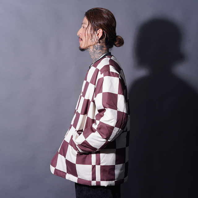NTJ-250202 /「Checker Liner Jacket / BROWN×IVORY」チェッカー
