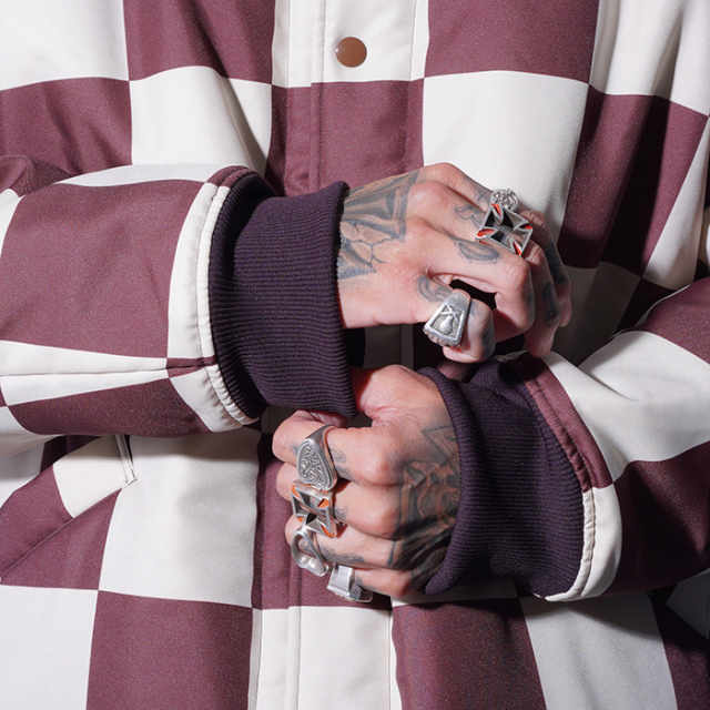NTJ-250202 /「Checker Liner Jacket / BROWN×IVORY」チェッカー