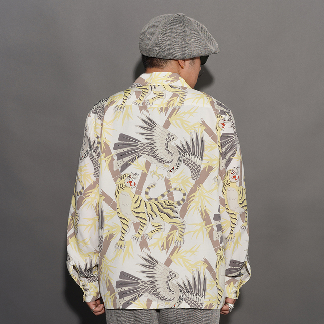 BYGH6107 /「GLAD RAW - L/S HAWAIIAN SHIRT / WHITE」オリジナル