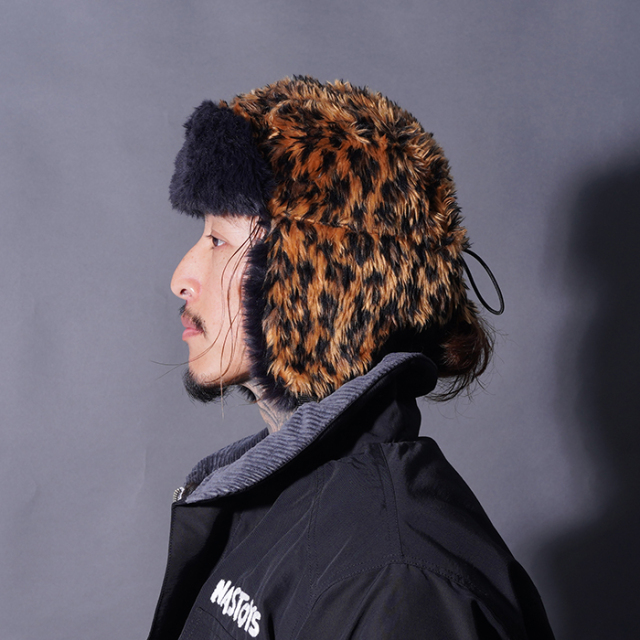 NTH-250102 / 「LEOPARD Flight Cap / BROWN」フライトキャップ