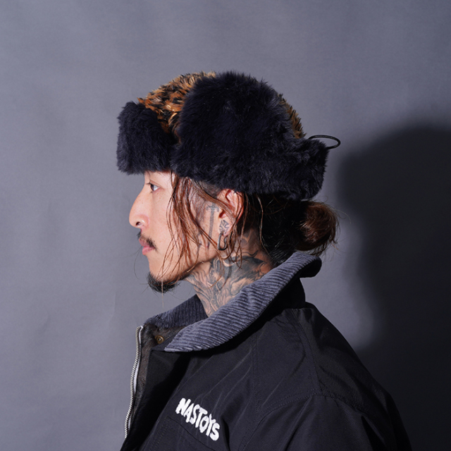 NTH-250102 / 「LEOPARD Flight Cap / BROWN」フライトキャップ