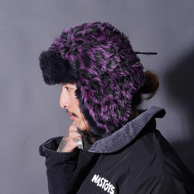 NTH-250102 / 「LEOPARD Flight Cap / PURPLE」フライトキャップ