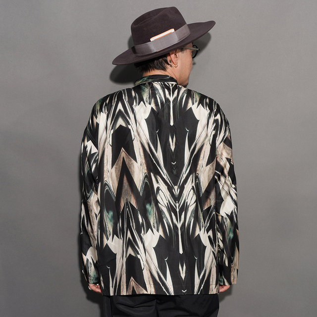 NTS-260101 /「Atomic Silk Band Collar L/S SHIRTS / BLACK