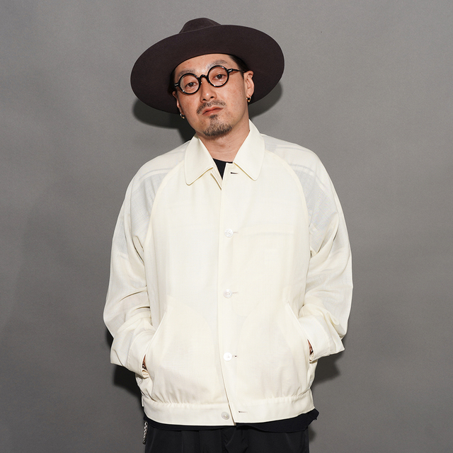 AMERICAN WANNABE/アメリカンワナビー「Summer Harrington Jacket Made by THE BACK ROOM / WHITE」サマーハリントンジャケット
