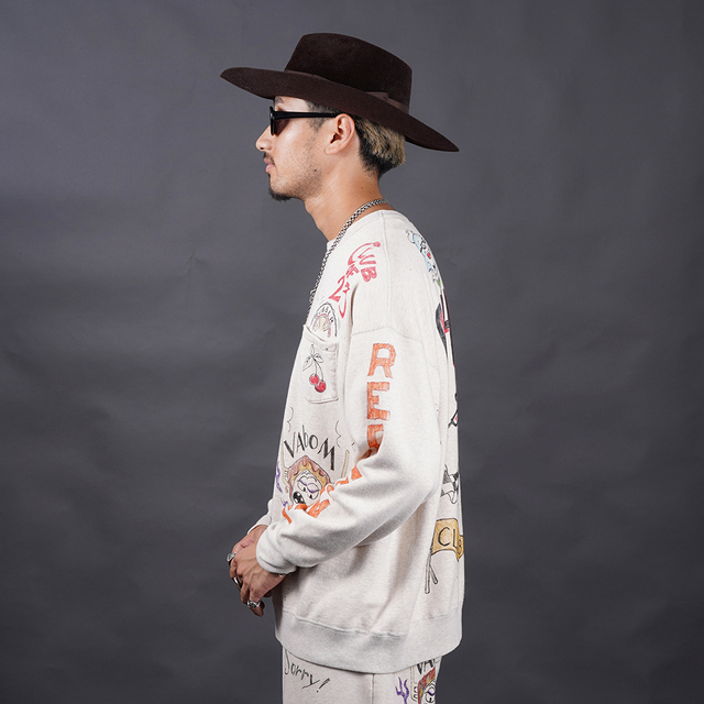 WRD6118 /「CHARLIE WEIRDO - CREW NECK SWEAT / OATMEAL」クルー