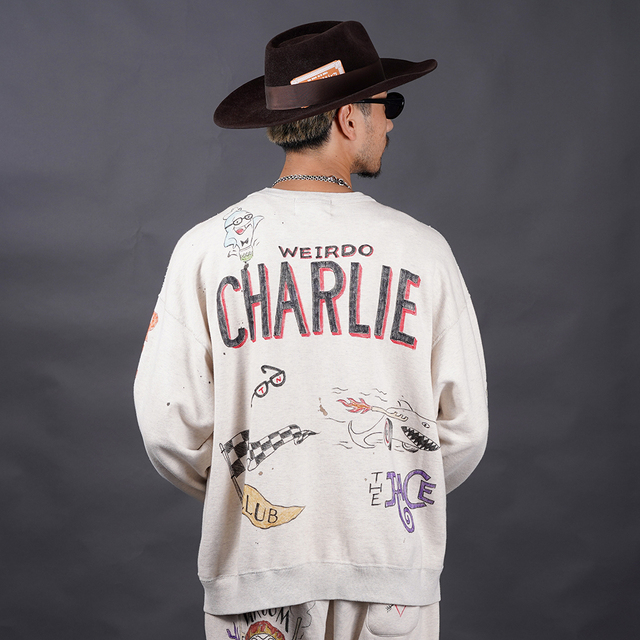 WRD6118 /「CHARLIE WEIRDO - CREW NECK SWEAT / OATMEAL」クルー