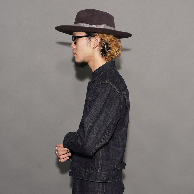 希少！フリンジ付きブラックスエードジャケット　メキシコ製 BSFJ-16408 /「14oz Denim Pleats Jacket / Dark Indigo」14オンス