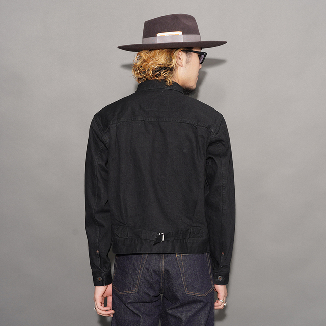 BSFJ-20412 /「15oz Black Denim Pleats Jacket / Deep Black」15