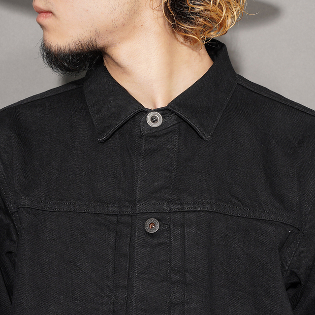 BSFJ-20412 /「15oz Black Denim Pleats Jacket / Deep Black」15