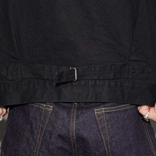 BSFJ-20412 /「15oz Black Denim Pleats Jacket / Deep Black」15